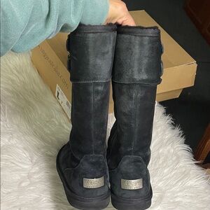 UGG Black Women's Winter Boots with Buckle
